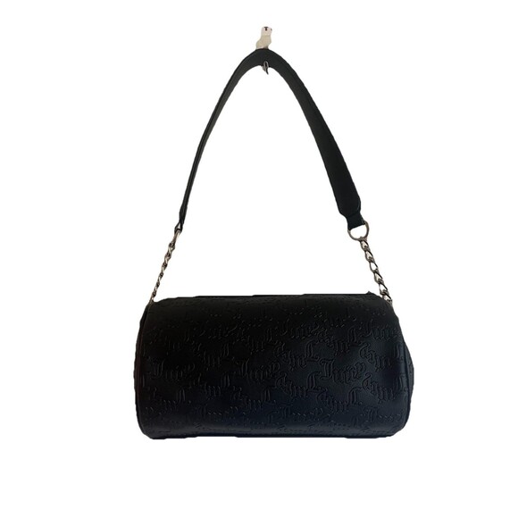 Juicy Couture Black Barrel Shoulder Bag With Rhinestone Logo & Chain Strap - Picture 7 of 14